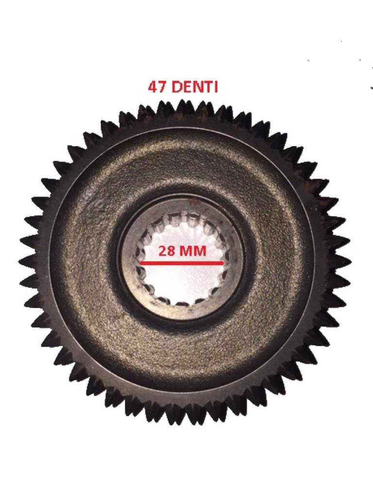 INGRANAGGIO RETROMARCIA FISSO RIDUTTORE COMEX CHATENET DIAMETRO 28mm Z47