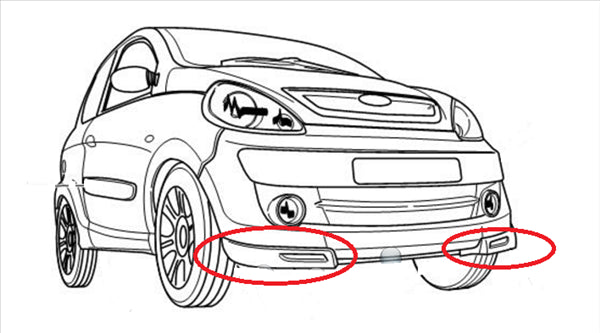 Front Left Bumper Molding Sport M.go