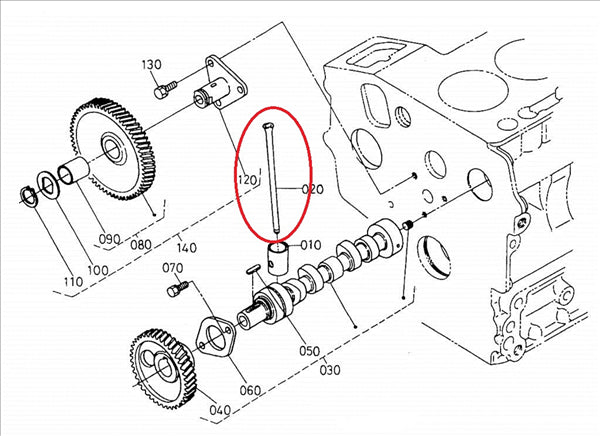 1582115110 ASTINA COMANDO BILANCIERI MOTORE KUBOTA Z402 AIXAM