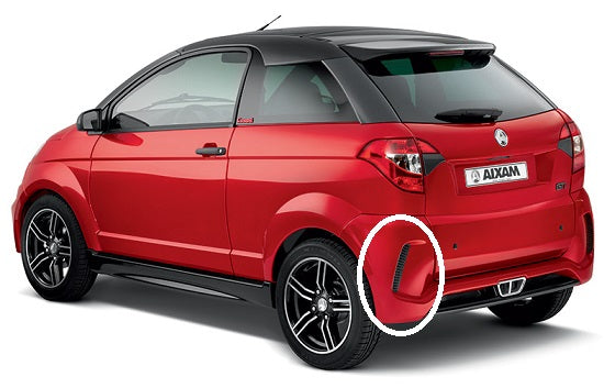 7BE026G GRIGLIA SINISTRA PARAURTI POSTERIORE AIXAM COUPE CITY E-COUPE