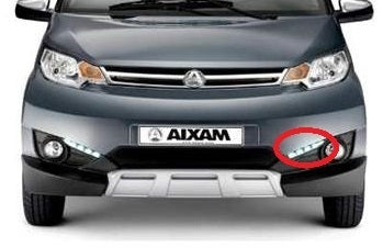 Front Bumper Led. Left Aixam Vision