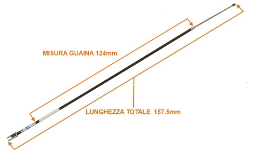 Microcar Mc2 Handbrake Cable 157.5 Mm