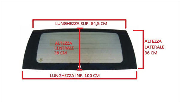 107429 LUNOTTO VETRO CRISTALLO POSTERIORE TERMICO COLORATO JDM ABACA