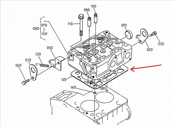 1582103310 GUARNIZIONE TESTA MOTORE KUBOTA Z402 AIXAM