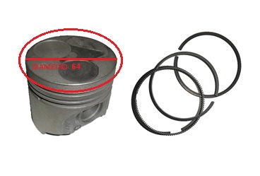 PISTONE STAN. MOTORE KUBOTA Z402 D.64 CON FASCE