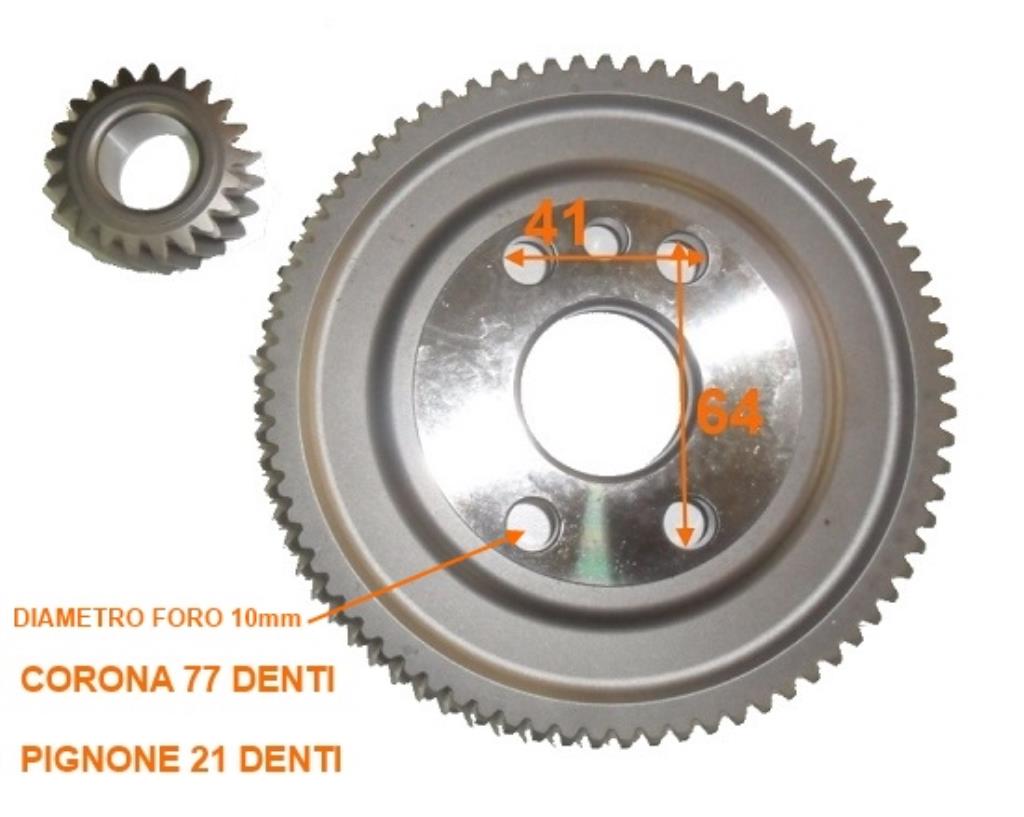KIT CORONA Z77 PIGNONE Z21 1:11 RIDUTTORE STILFRENI BELLIER JDM LIGIER MICROCAR
