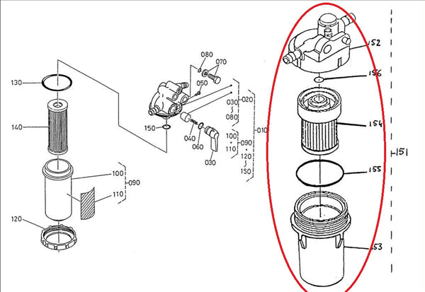 Complete Engine Diesel Filter Kubota 402