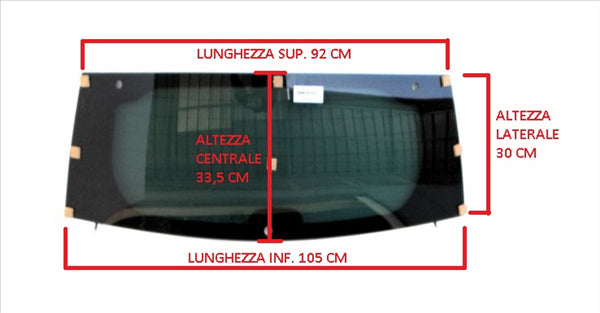 Rear window w/defrost. Aixam Impuls/gto