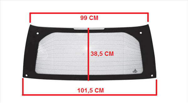 BCR33-0016171 LUNOTTO VETRO CRISTALLO POSTERIORE TERMICO COLORATO GRECAV SONIQUE