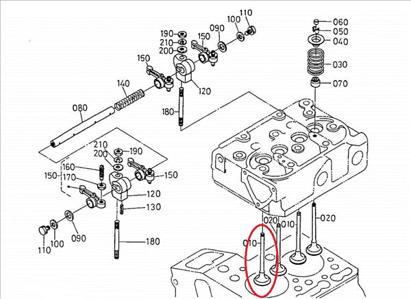 K146011311 VALVOLA ASPIRAZIONE MOTORE KUBOTA Z402 Z482 AIXAM