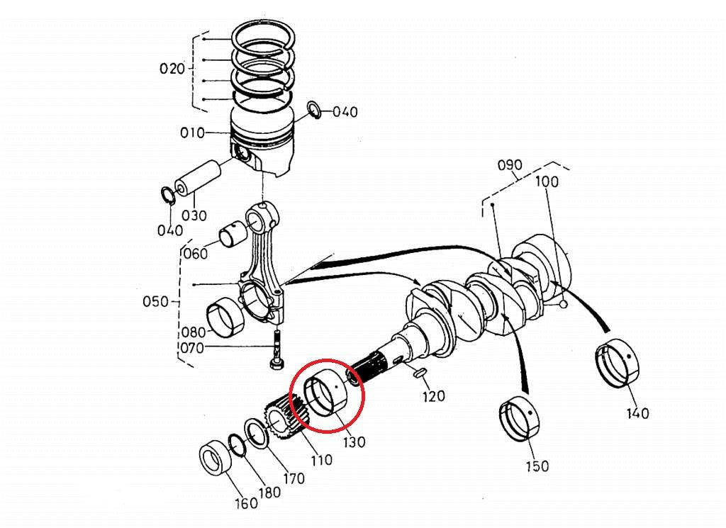BRONZINE MOTORE KUBOTA Z402 482
