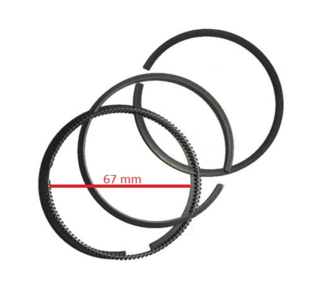 K168512105 SERIE SEGMENTI STANDARD X UN PISTONE MOTORE KUBOTA Z482 AIXAM