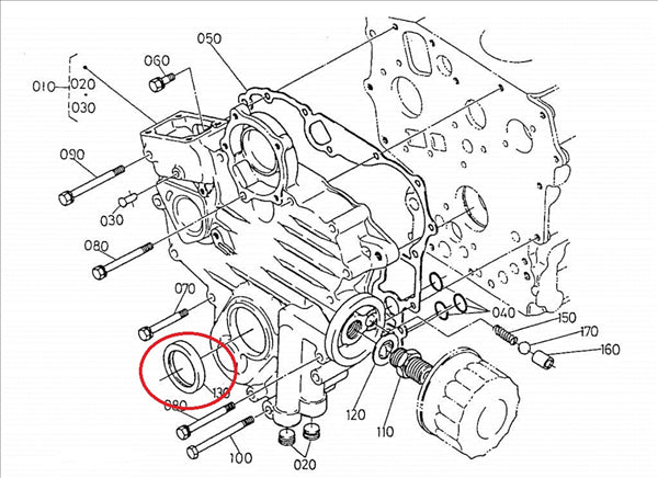 K158770414 PARAOLIO ALBERO MOTORE KUBOTA Z402 Z482 Z602 AIXAM