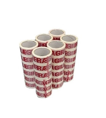 36 ROTOLI NASTRO ADESIVO IMBALLAGGIO SCOTCH 50mm x 66mt FRAGILE