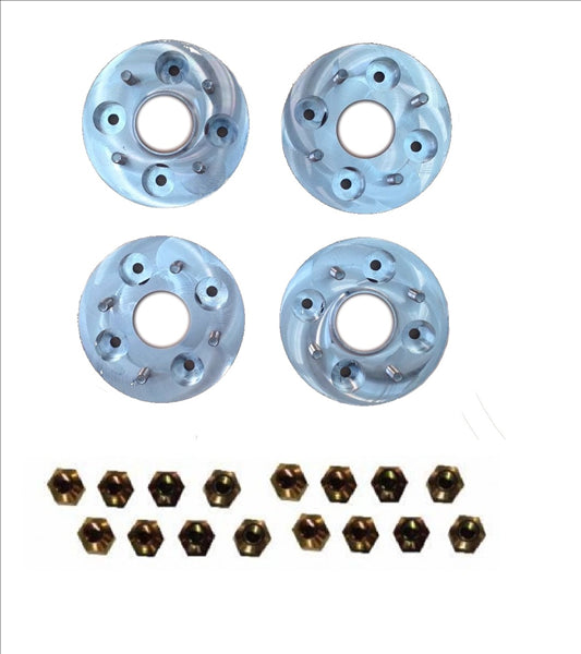 KIT 4 DISTANZIALI RUOTA INTERASSE 100mm + BULLONERIA LIGIER MICROCAR CHATENET
