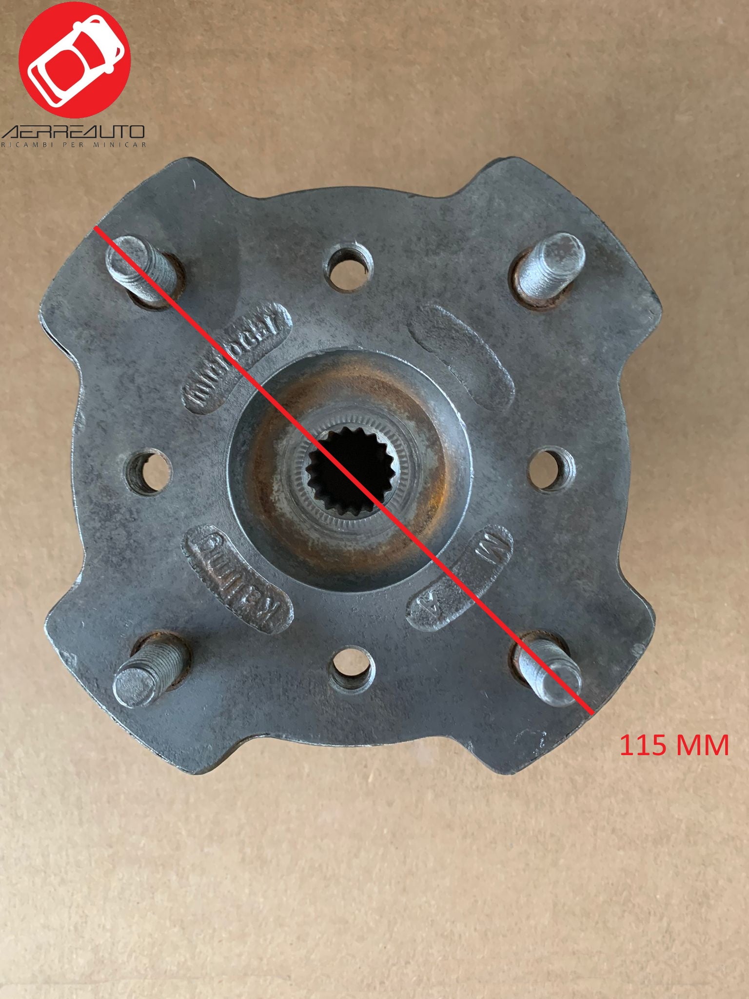 1008490 MOZZO ANTERIORE MICROCAR MGO 115 MM