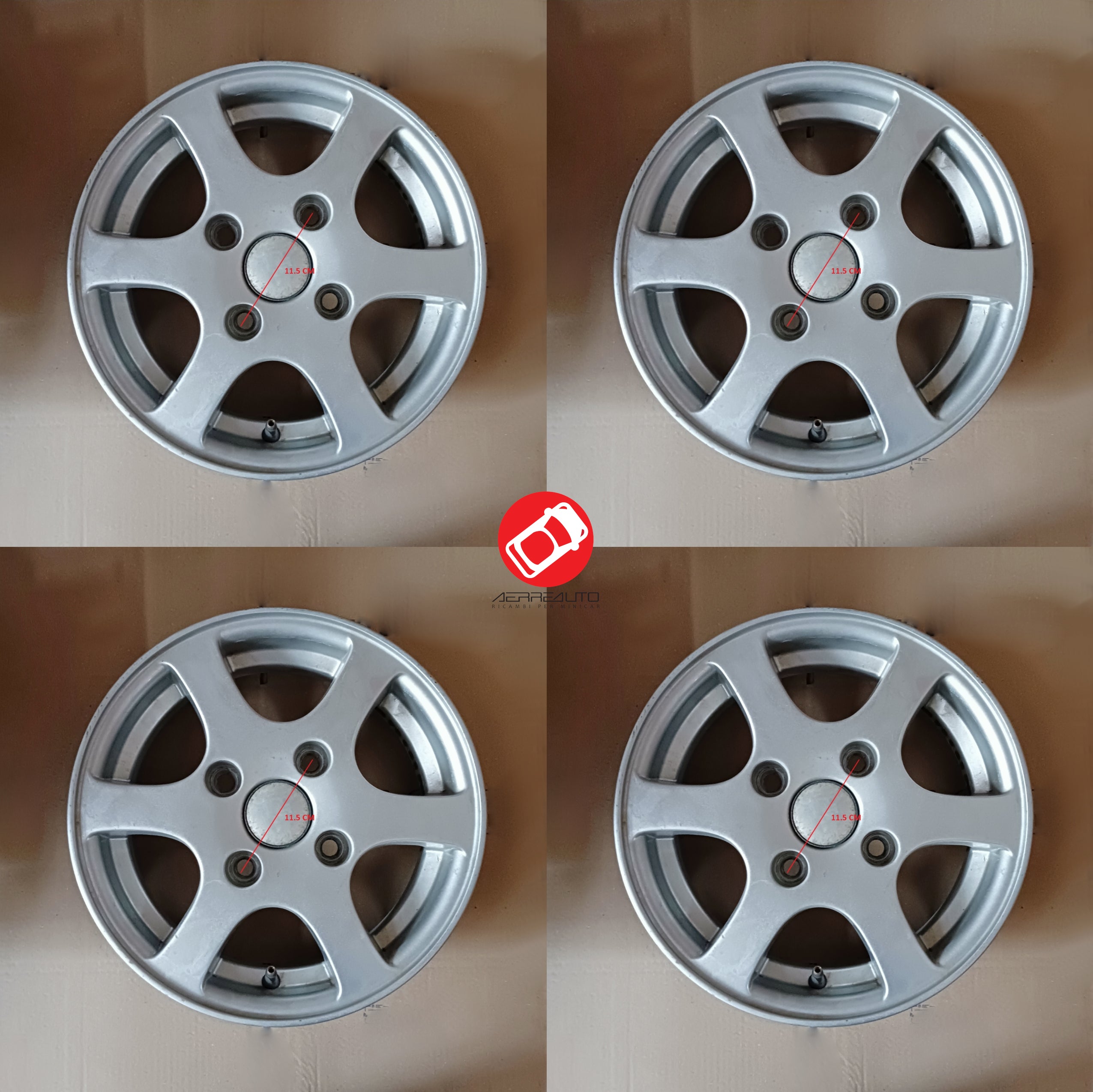 KIT 4 PEZZI CERCHIO IN LEGA 13 JDM ABACA