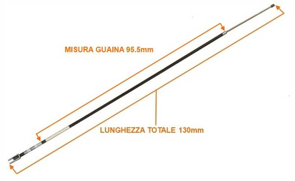 1003408 CAVO FILO FRENO A MANO MICROCAR MC1 MOTORE LOMBARDINI YANMAR 130 CM