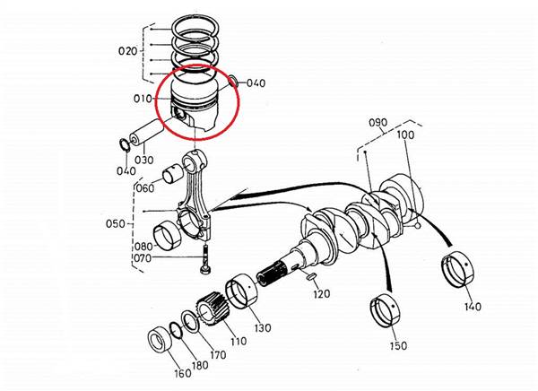 1582121110 PISTONE STD MOTORE KUBOTA Z402 AIXAM