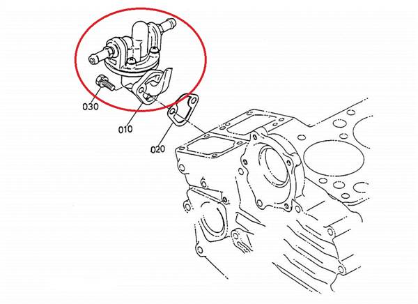 1582152030 POMPA CARBURANTE MOTORE KUBOTA Z402 Z482 AIXAM