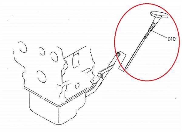 1666736410 ASTINA LIVELLO OLIO MOTORE KUBOTA Z402 Z482 Z602 AIXAM