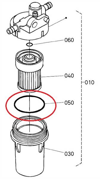 6A32059940 ANELLO O-RING SERBATOIO GASOLIO MOTORE KUBOTA Z402 Z482 Z602 AIXAM