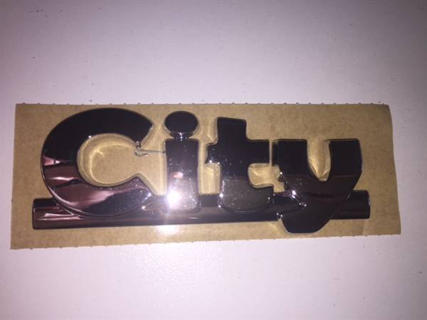 7AH411 LOGO STEMMA ADESIVO CROMATO "CITY" AIXAM CITY IMPULSION GAMME VISION
