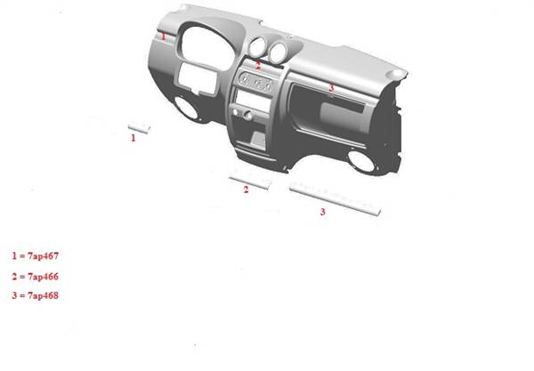 7AP468 INSERTO MOSTRINA DX CRUSCOTTO AIXAM CITY IMPULSION COUPE GAMME VISION