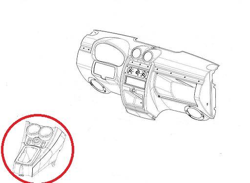 7AR682 CONSOLE CENTRALE LEVA CAMBIO AIXAM CITY CROSSLINE GTO CROSSOVER COUPE