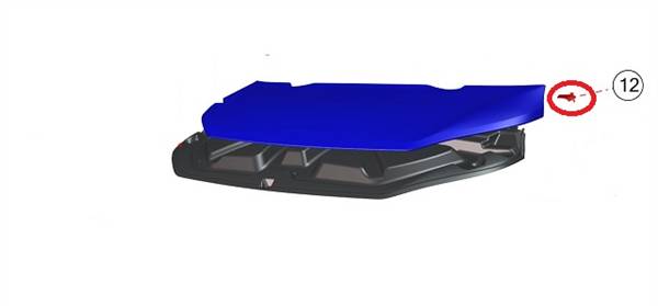 7AY930 STAFFA ARTICOLAZIONE COFANO ANT. DX AIXAM MINAUTO CITY COUPE CROSSOVER