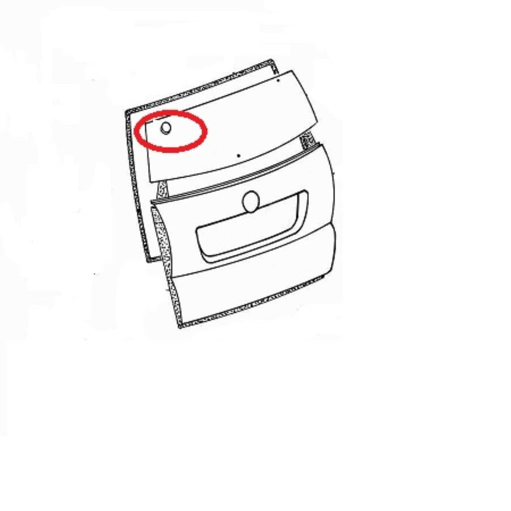 7K260 DADO TAPPO IN PLASTICA NERO LUNOTTO POSTERIORE AIXAM