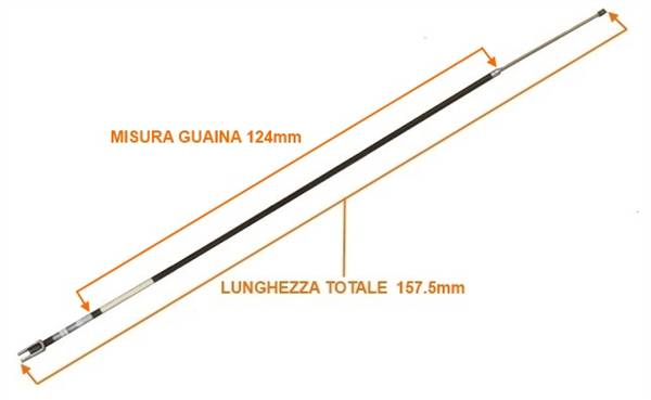1003409 CAVO FILO FRENO A MANO MICROCAR MC2 157,5 CM