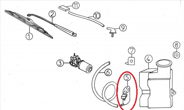 Aixam 400-721 windshield washer pump