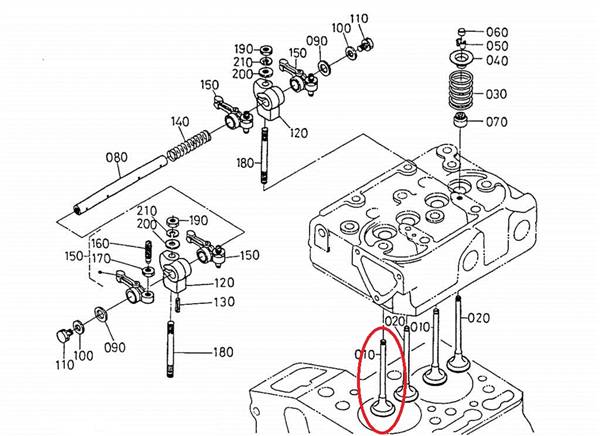 K146011311 VALVOLA ASPIRAZIONE MOTORE KUBOTA Z402 Z482 AIXAM