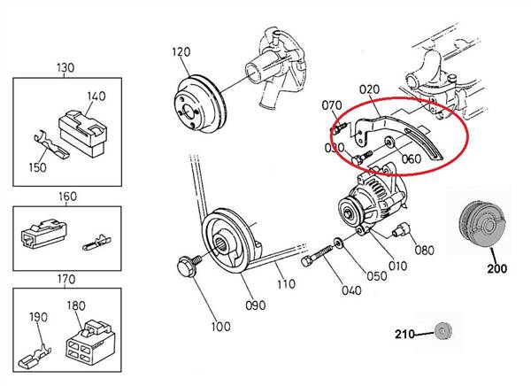 K198966442 STAFFA SUPPORTO ALTERNATORE MOTORE KUBOTA Z402 Z482 AIXAM