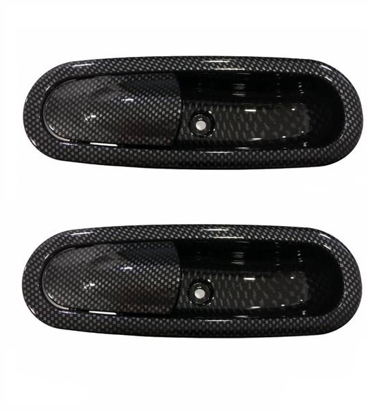 KIT 2 PEZZI MANIGLIE PORTIERA INTERNA CARBON LOOK LIGIER MICROCAR DUÉ