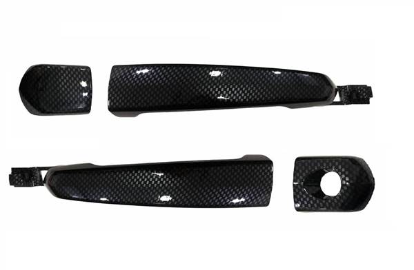 KIT 2 PEZZI MANIGLIA PORTA ESTERNA + 2 COVER AIXAM CARBON LOOK