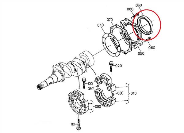 K095600007 PARAOLIO LATO VOLANO MOTORE KUBOTA Z402 AIXAM