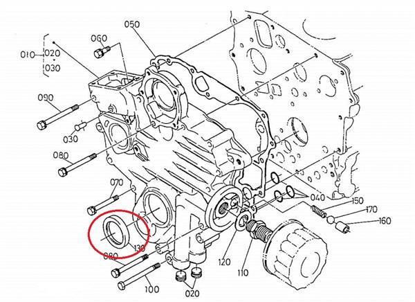 K158770414 PARAOLIO ALBERO MOTORE KUBOTA Z402 Z482 Z602 AIXAM