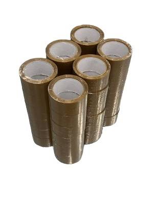 36 ROTOLI NASTRO ADESIVO IMBALLAGGIO 50mm x 66mt AVANA