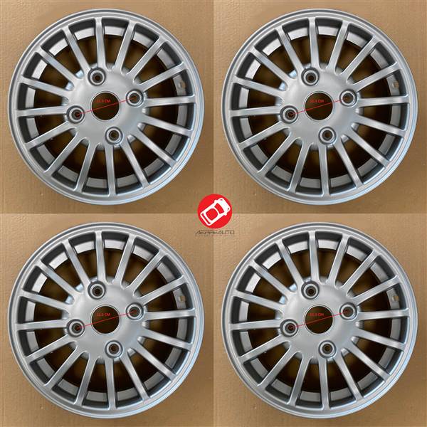 KIT 4 PEZZI CERCHIO IN LEGA 13" AIXAM 500 MINIVAN A.721 741 751 SCOUTY GT