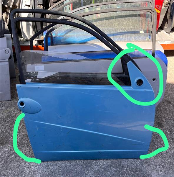 PORTIERA DX COMPLETA CON ALZAVETRO MANUALE LIGIER XTOO XTOO MAX R S RS OPTIMAX
